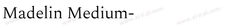 Madelin Medium字体转换